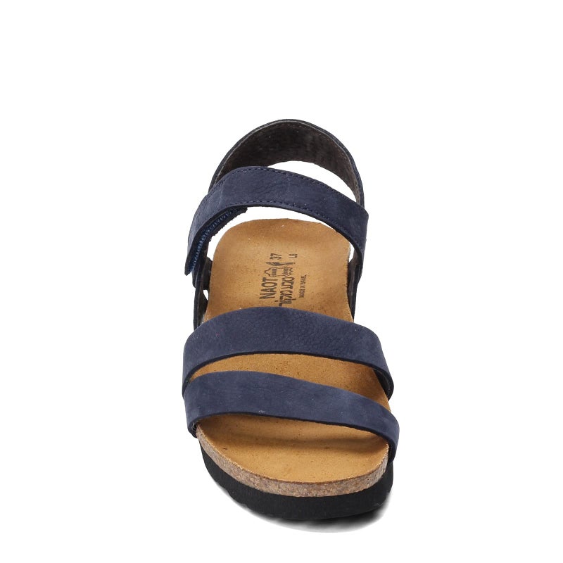 NAOT Kayla Women's Sandals â€“ 3-Strap Support with Backstrap, Cork-Latex Footbed, Arch Support â€“ Comfortable for All-Day Walking Navy Velvet Nubuck 9-9.5 N-M US - Image 3